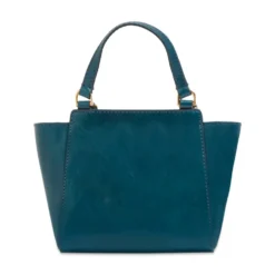 Borsa Donna a Mano THE BRIDGE linea Lucrezia in Pelle Blu Pavone