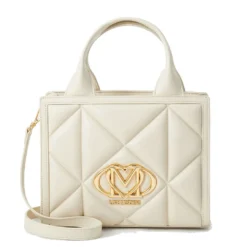 Borsa Donna a Mano Trapuntata LOVE MOSCHINO linea Embossed Avorio
