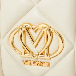 Borsa Donna a Mano Trapuntata LOVE MOSCHINO linea Embossed Avorio