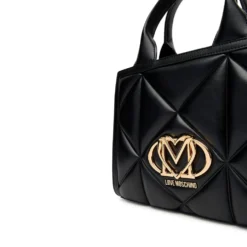 Borsa Donna a Mano Trapuntata LOVE MOSCHINO linea Embossed Nera