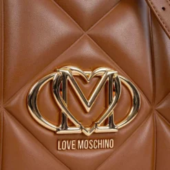 Borsa Donna a Mano Trapuntata LOVE MOSCHINO linea Embossed color Cuoio