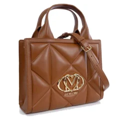 Borsa Donna a Mano Trapuntata LOVE MOSCHINO linea Embossed color Cuoio
