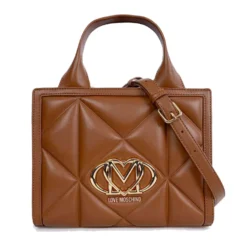 Borsa Donna a Mano Trapuntata LOVE MOSCHINO linea Embossed color Cuoio