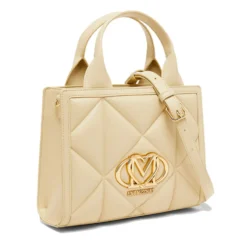 Borsa Donna a Mano Trapuntata LOVE MOSCHINO linea Embossed color Burro