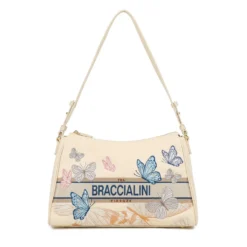 Borsa Donna a Spalla BRACCIALINI linea Jacquard Beige