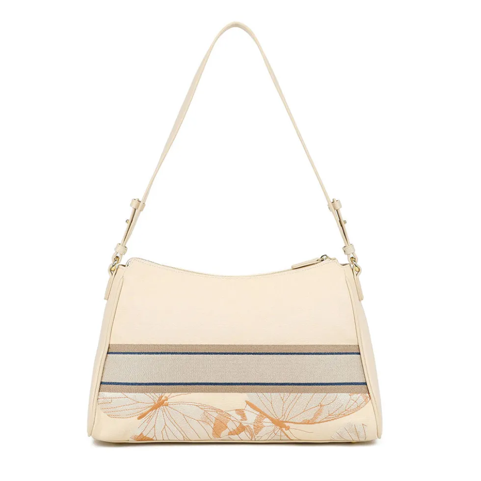 Borsa Donna a Spalla BRACCIALINI linea Jacquard Beige