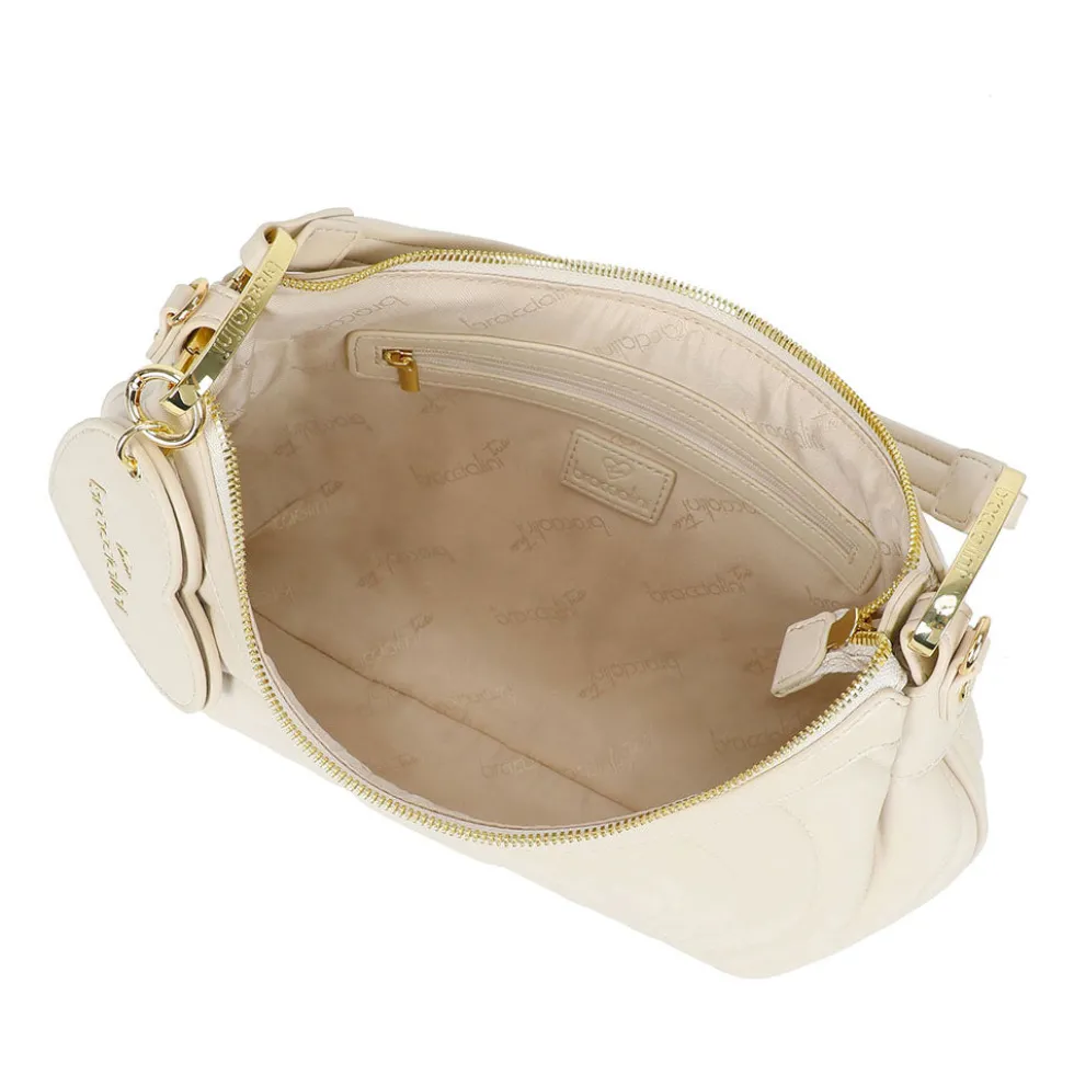Borsa Donna a Spalla BRACCIALINI linea Beth Matelassé Beige