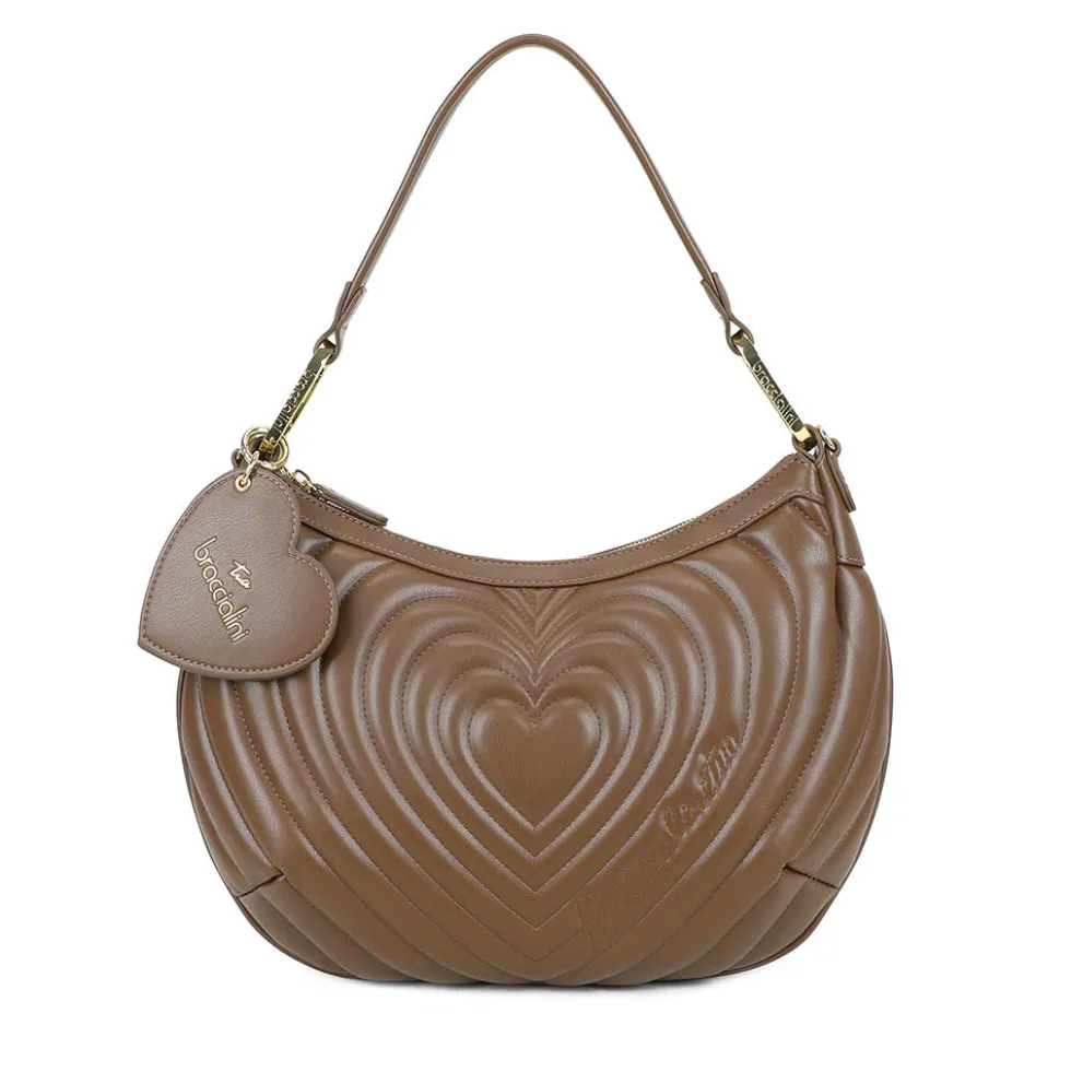 Borsa Donna a Spalla BRACCIALINI linea Beth Matelassé Marrone