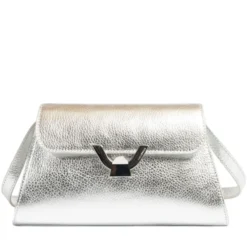 Borsa Donna a Spalla COCCINELLE in Pelle Silver linea Dew Small