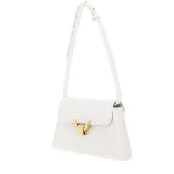 Borsa Donna a Spalla COCCINELLE in Pelle Colore Blanco linea Dew Small
