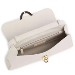 Borsa Donna a Spalla COCCINELLE in Pelle Colore Blanco linea Dew Medium