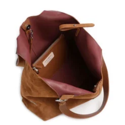 Borsa Donna a Spalla COCCINELLE in Camoscio Linea C-Easy Colore Cognac