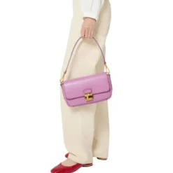 Borsa Donna a Spalla COCCINELLE in Pelle Martellata linea C-Me Colore Sandshell