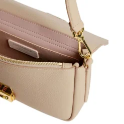 Borsa Donna a Spalla COCCINELLE in Pelle Martellata linea C-Me Colore Sandshell