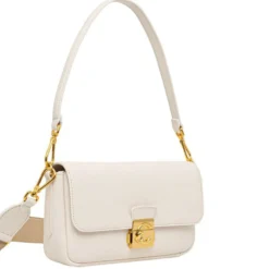 Borsa Donna a Spalla COCCINELLE in Pelle Martellata linea C-Me Colore Pearl