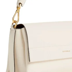Borsa Donna a Spalla COCCINELLE in Pelle linea Boheme Small colore Pearl -Cognac