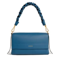 Borsa Donna a Spalla COCCINELLE in Pelle linea Boheme Small colore Deep Blue - Sandshell