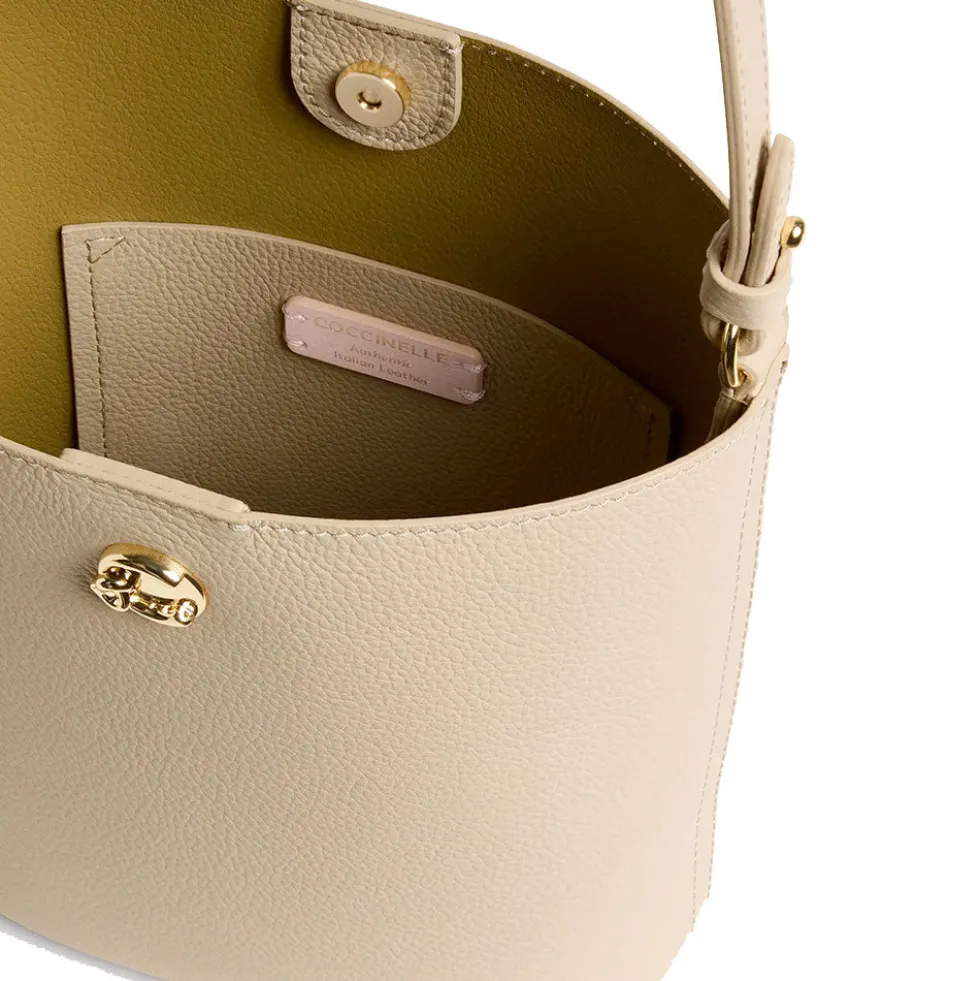 Borsa Donna a Spalla COCCINELLE Linea Nikla Mini Colore Sandshell - Seagrass