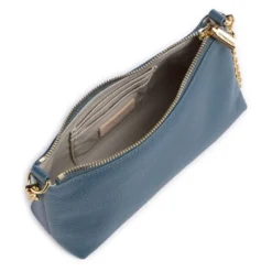 Borsa Donna a Spalla COCCINELLE in Pelle Deep Blue Linea Aura