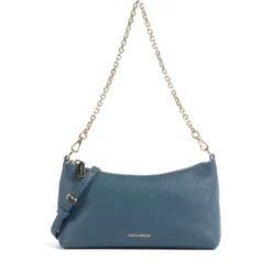 Borsa Donna a Spalla COCCINELLE in Pelle Deep Blue Linea Aura