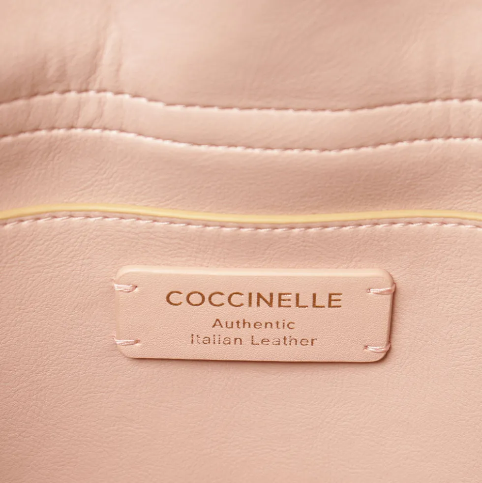 Borsa Donna a Spalla COCCINELLE linea Himma Medium in Pelle Fresh Beige
