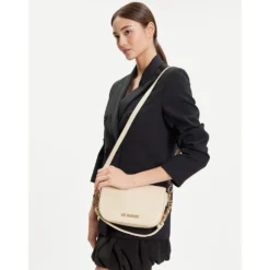 Borsa Donna a Spalla con Tracolla LOVE MOSCHINO linea Jewel Avorio