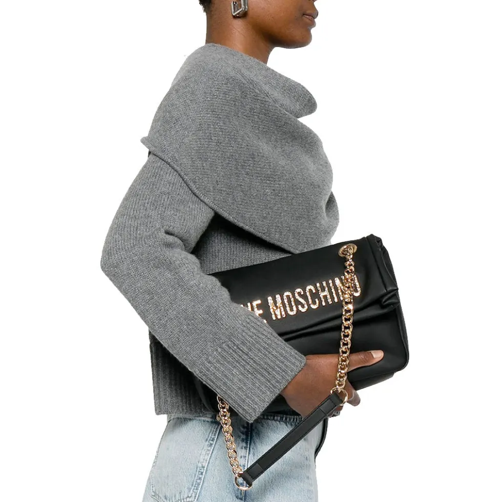 Borsa Donna a Spalla e a Tracolla LOVE MOSCHINO Nera con Maxi Logo