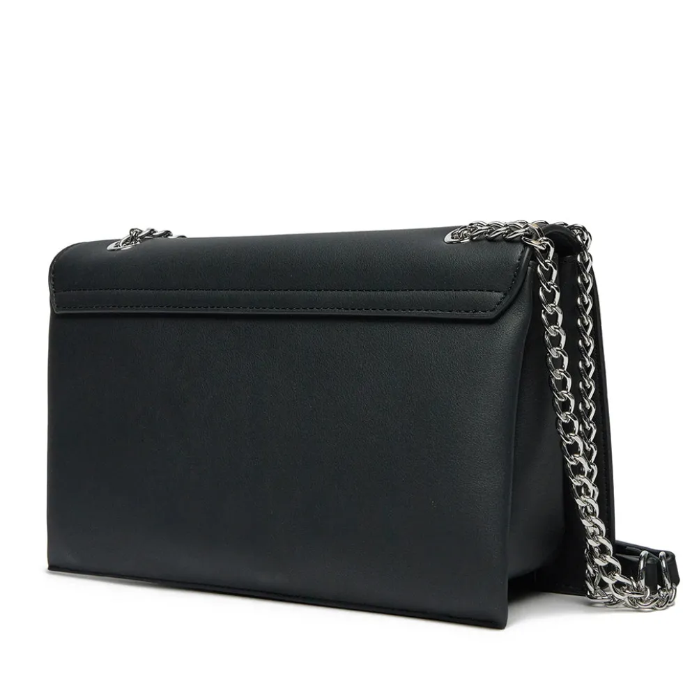 Borsa Donna a Spalla e a Tracolla LOVE MOSCHINO linea Bold Bag colore Nero e Nikel