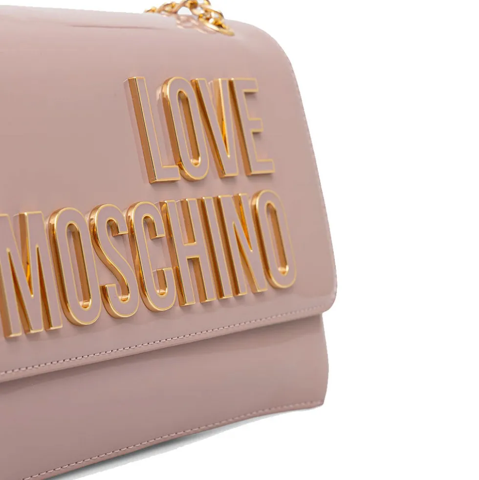 Borsa Donna a Spalla e Tracolla LOVE MOSCHINO in Vernice Rosa