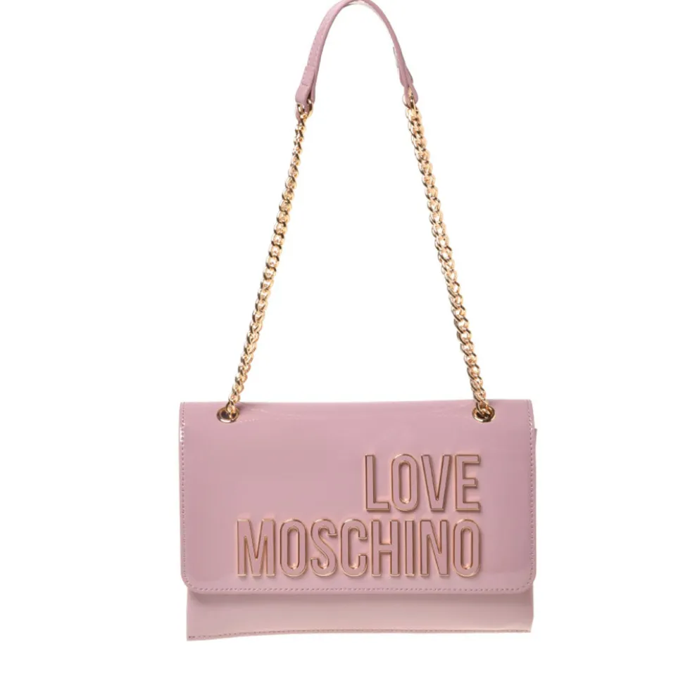 Borsa Donna a Spalla e Tracolla LOVE MOSCHINO in Vernice Rosa