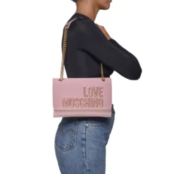 Borsa Donna a Spalla e Tracolla LOVE MOSCHINO in Vernice Rosa