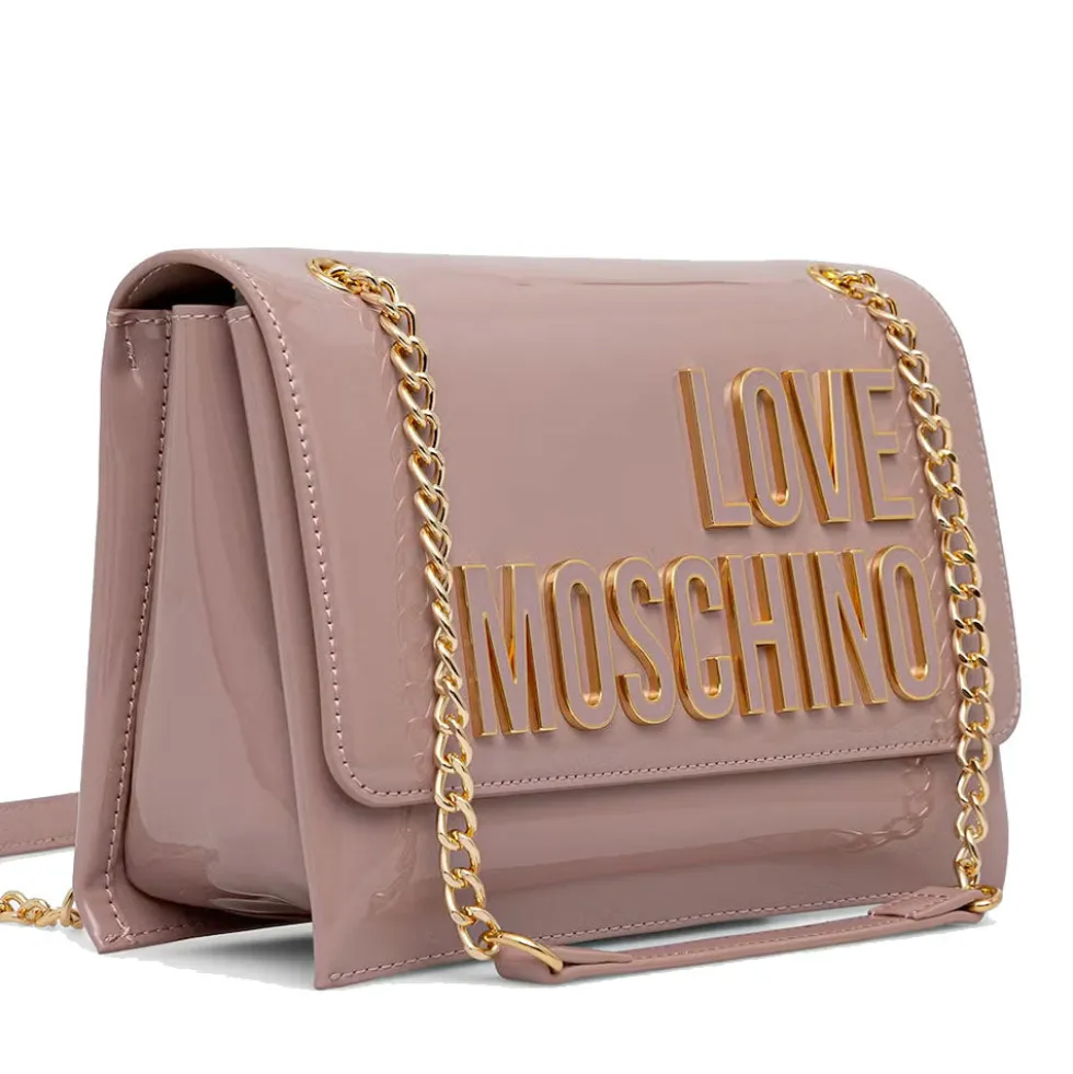 Borsa Donna a Spalla e Tracolla LOVE MOSCHINO in Vernice Rosa
