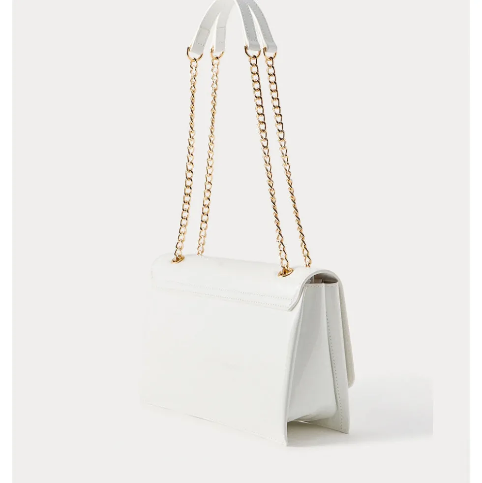 Borsa Donna a Spalla e Tracolla LOVE MOSCHINO in Vernice Bianca