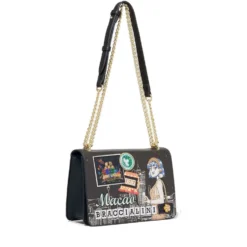 Borsa Donna a Spalla e Tracolla BRACCIALINI linea Cartoline stampa Macao