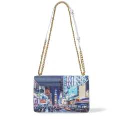 Borsa Donna a Spalla e Tracolla BRACCIALINI linea Cartoline stampa New York