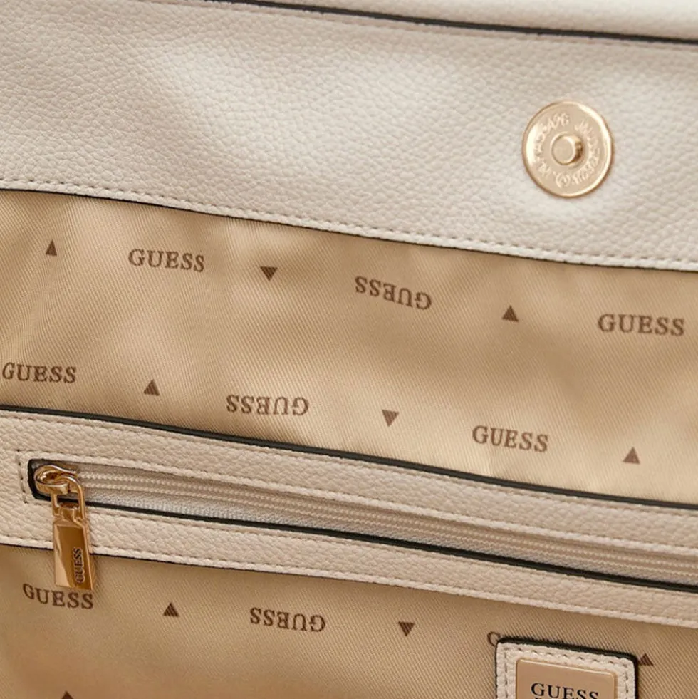 Borsa Donna a Spalla GUESS Linea Danya Colore Off White