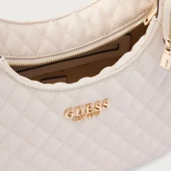 Borsa Donna a Spalla GUESS Linea Atabey Colore Off White