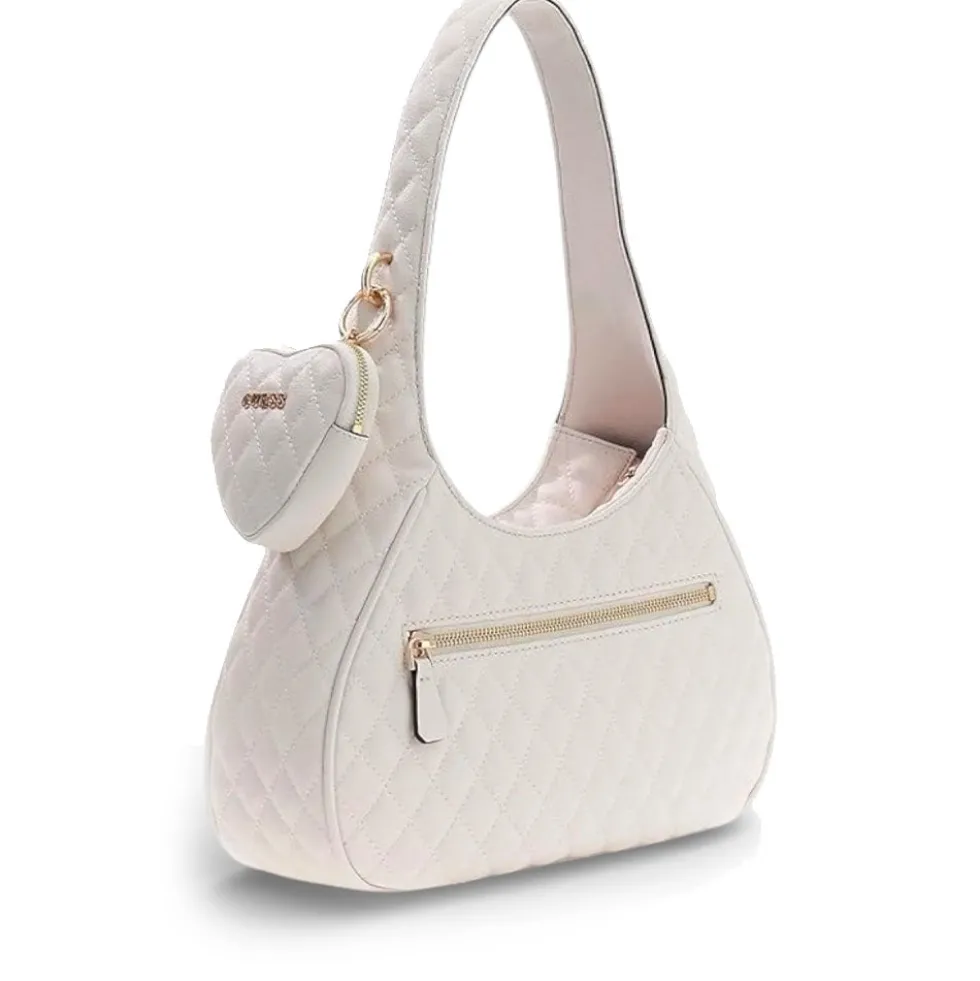 Borsa Donna a Spalla GUESS Linea Atabey Colore Off White