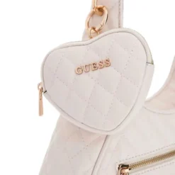 Borsa Donna a Spalla GUESS Linea Atabey Colore Off White