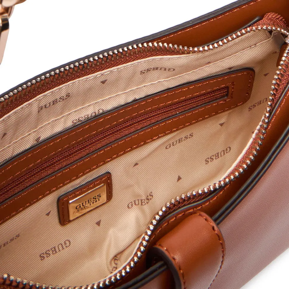 Borsa Donna a Spalla GUESS Linea Carrie Colore Cuoio