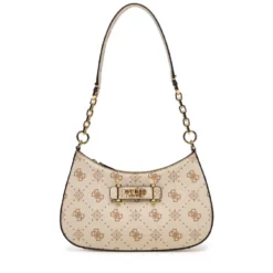 Borsa Donna a Spalla GUESS Linea Carrie Colore Vanilla Logo
