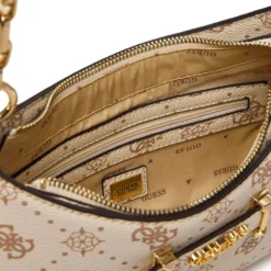 Borsa Donna a Spalla GUESS Linea Carrie Colore Vanilla Logo