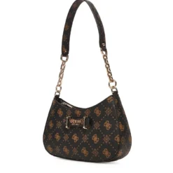 Borsa Donna a Spalla GUESS Linea Carrie Colore Espresso Logo