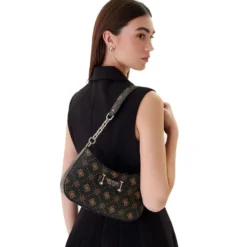 Borsa Donna a Spalla GUESS Linea Carrie Colore Espresso Logo