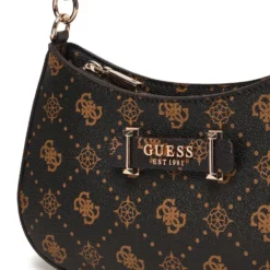 Borsa Donna a Spalla GUESS Linea Carrie Colore Espresso Logo