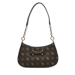 Borsa Donna a Spalla GUESS Linea Carrie Colore Espresso Logo