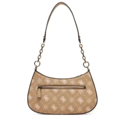 Borsa Donna a Spalla GUESS Linea Carrie Colore Biscotti Logo