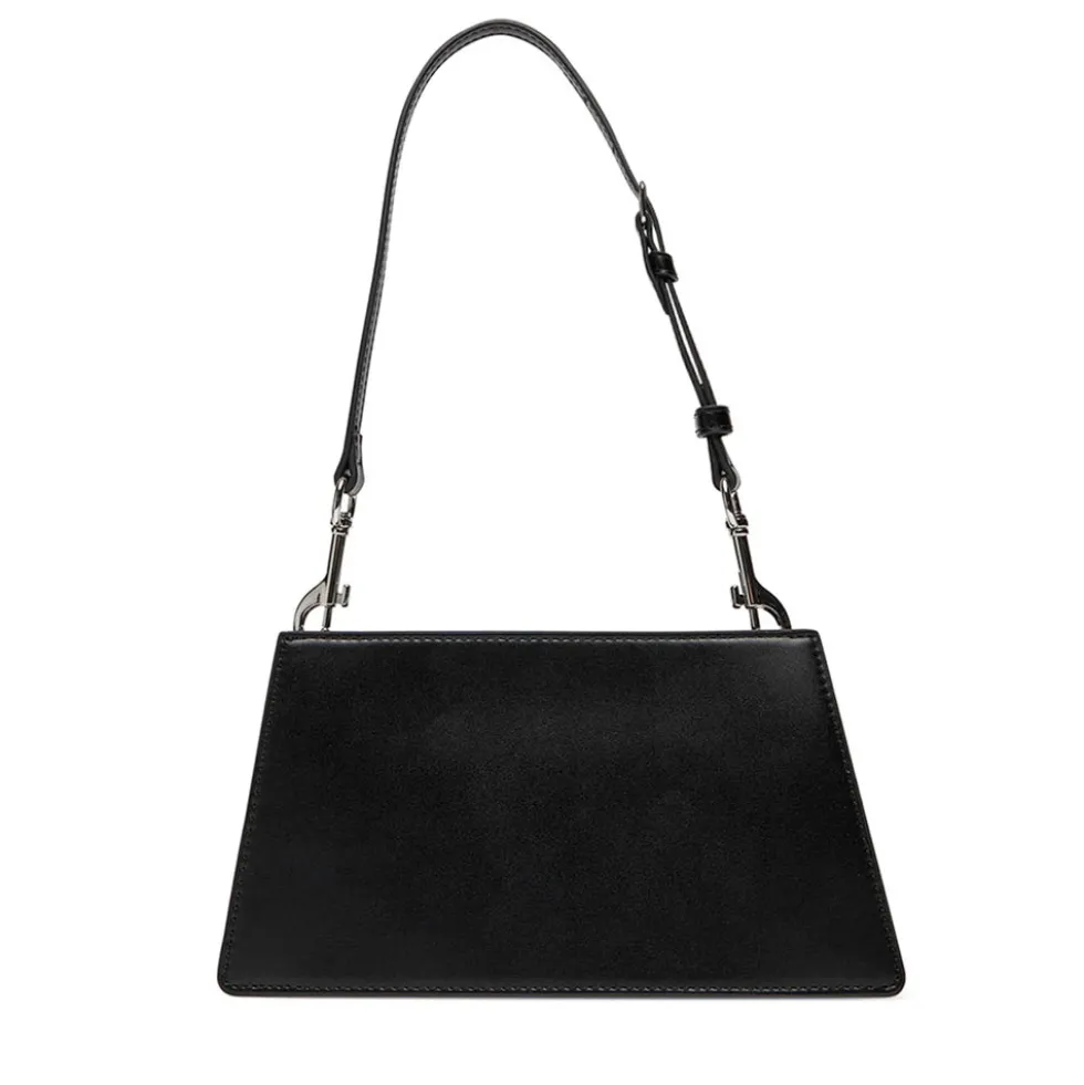 Borsa Donna a Spalla LOVE MOSCHINO Nera con Maxi Logo Nikel