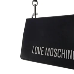 Borsa Donna a Spalla LOVE MOSCHINO Nera con Maxi Logo Nikel