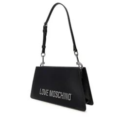 Borsa Donna a Spalla LOVE MOSCHINO Nera con Maxi Logo Nikel